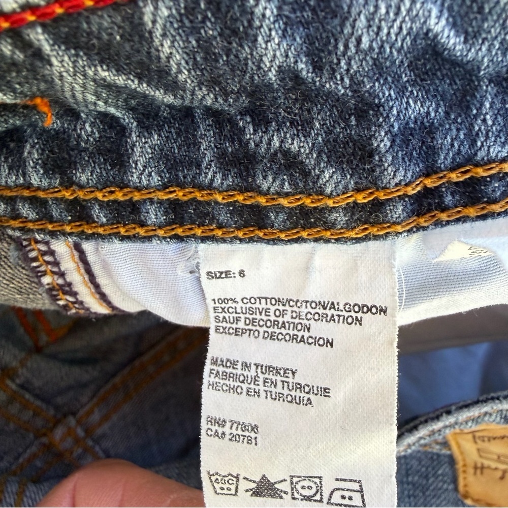 Woman’s Tommy Hilfiger Distressed Badged Jeans RARE! Y2K Size 6 - Picture 9 of 10